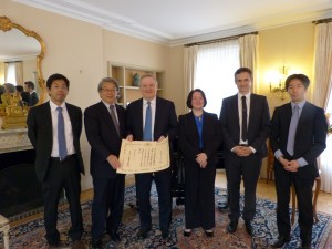 At a ceremony June 26, Chris Kuner was awarded a medal from the Japanese government for "services to Japanese consumers